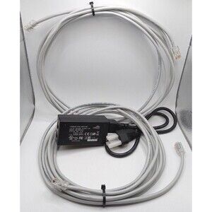 Ubiquity Networks Carrier PoE Adapter UBI-POE-24-5 & 2, 10 Ft Cat 5 Line Cable
